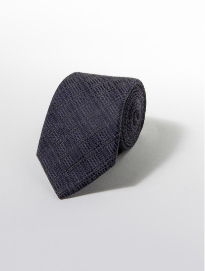 Patrick Hellmann CollectionGray Tie With Purple Pattern 100% Silkimage783